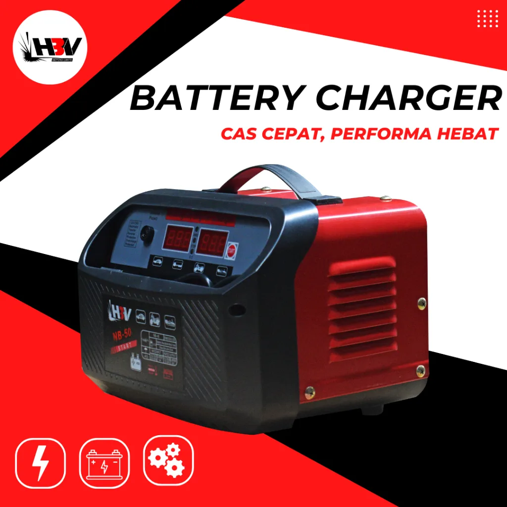 cas aki battery baterai charger HBV 12/24v automatic fast charging