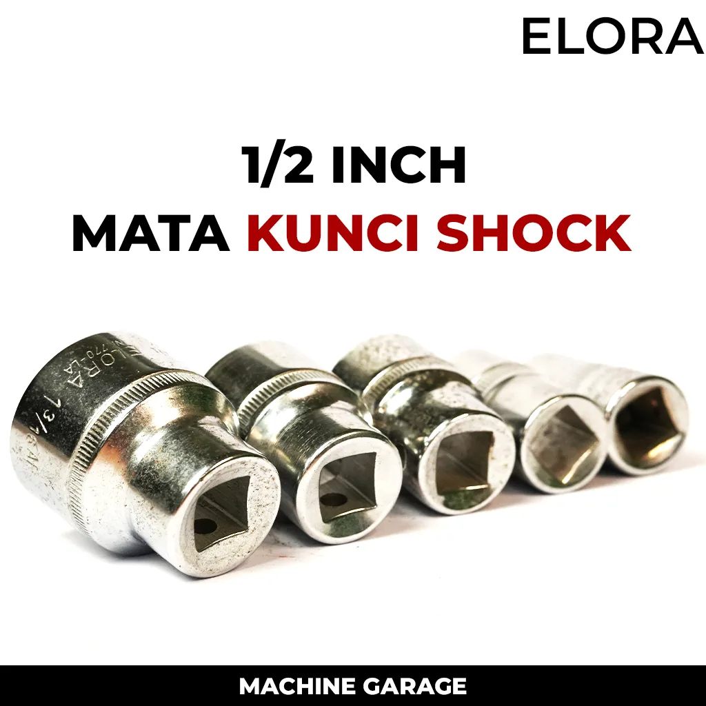 1/2 inch Socket Wrench Mata Sok Mata Kunci Socket Bahan Chrome Vanadium mata shock elora 12 titik